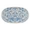 Hello Honey® 15.25" Blue & Cream Classic Holiday Oval Stoneware Platter